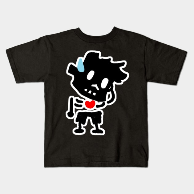 embarrassed zombie boy Kids T-Shirt by COOLKJS0